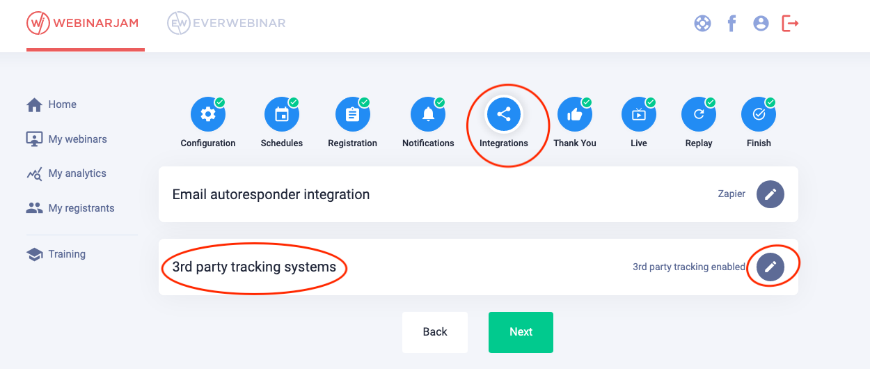 UTM webinar attribution dashboard for WebinarJam registration and attendance tracking
